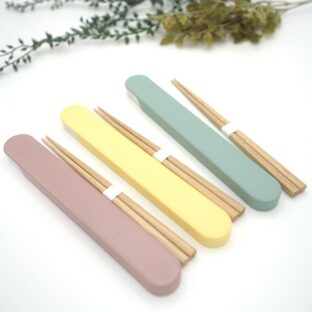 パステル箸箱セット 木目