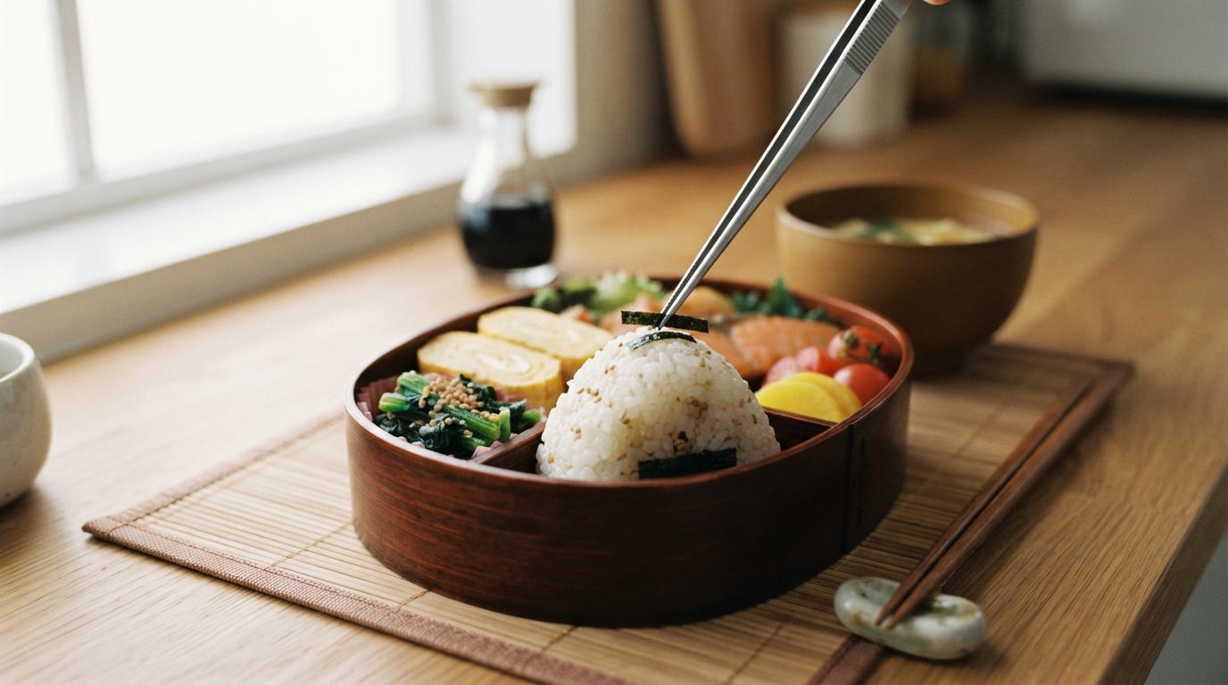 切った海苔を崩さず貼るコツ