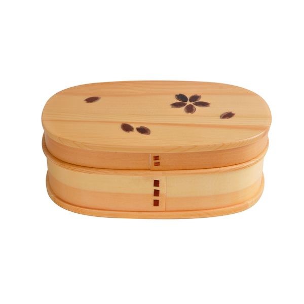 曲げわっぱ 弁当箱 小判型 900ml 2段