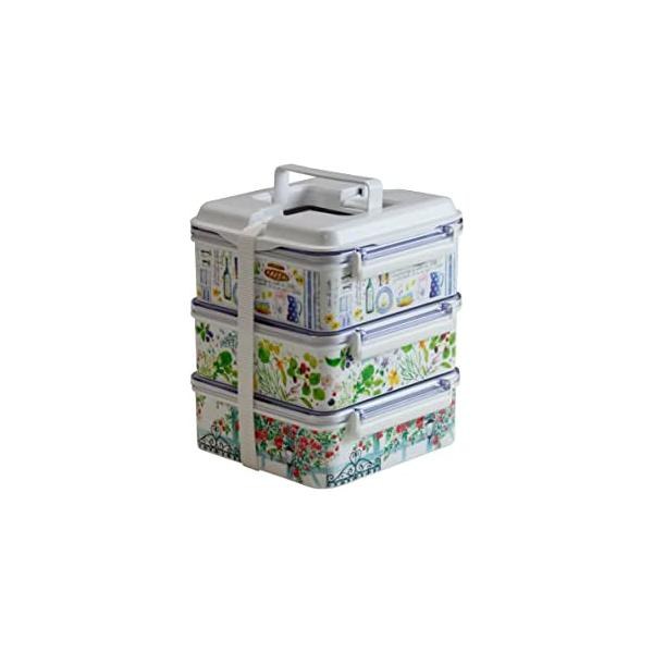 蝶プラ工業 松花堂スイートガーデン 小 900ml×3 TY28019